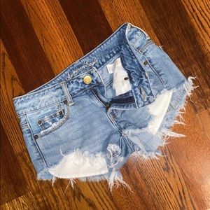 Distressed AE Denim Shorts